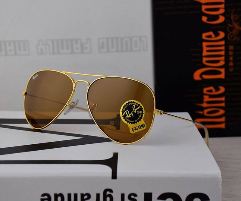 New Arrival Brown & Gold 3026 Wayfarer Sunglass For Unisex