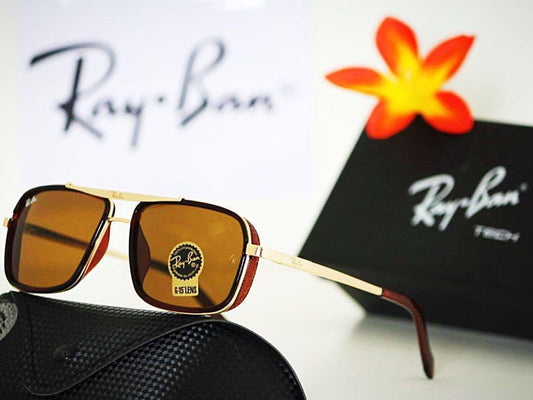 New Stylish Brown & Gold 3447 Round Sunglasses For Men
