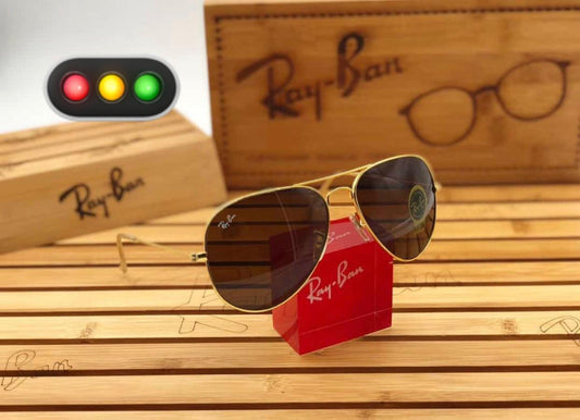 New Arrival Brown & Gold 3026 Wayfarer Sunglass For Unisex