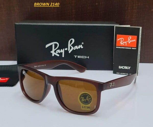 New Fancy Design Brown 2140 Wayfarer Style Sunglasses For Men.