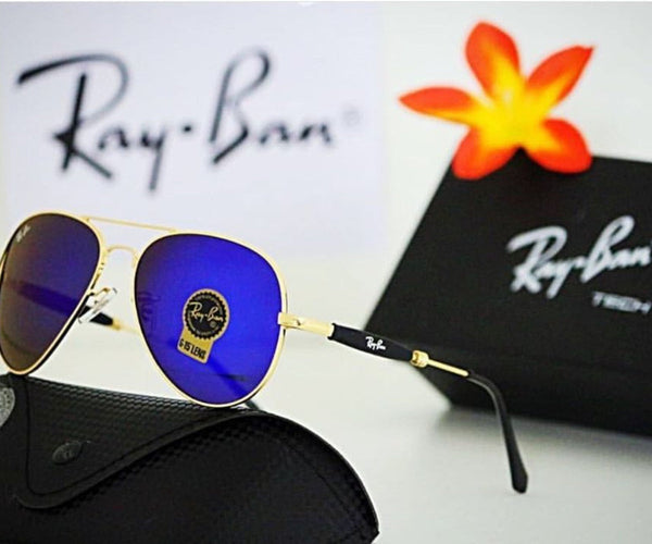 New Fashion Arrival Blue & Gold 3517 Oval Trendy Hot Favorite Sunglasses For Everyone.